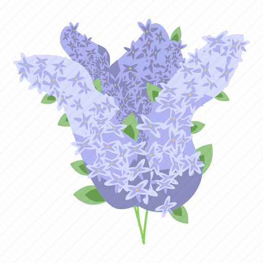 Cartoon, floral, flower, isometric, lilac, violet, wedding icon - Download on Iconfinder