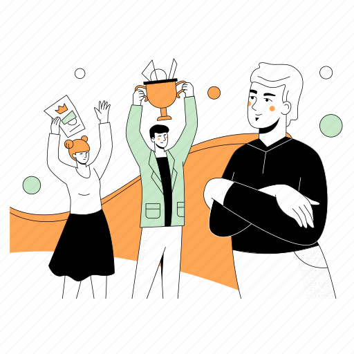 Victory, prize, people, winners illustration - Download on Iconfinder