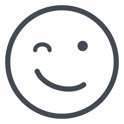 Emoticon, happy, nice, smiley, wink icon - Download on Iconfinder
