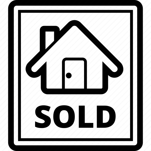 Estate, house, real, sign, sold icon - Download on Iconfinder