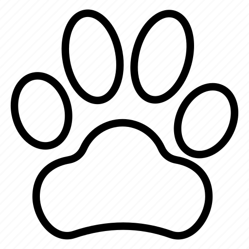 Animal, animal tracks, dog, dog paw, paw print, track icon