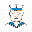 avatar, man, navy, people, profession, sailor
