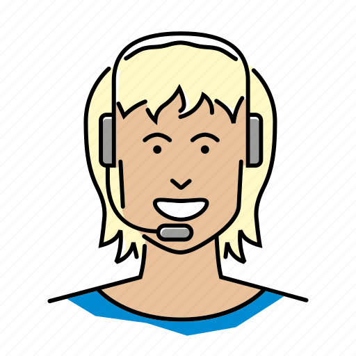 Avatar, call center, headset, help desk, people, profession, telephonist icon - Download on Iconfinder