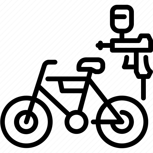 Bike, bicycle, custom, paint, brush icon - Download on Iconfinder
