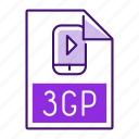 3gp, extension, file, format, document