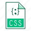 code, css, extension, file, format 