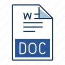 doc, document, extension, file, format
