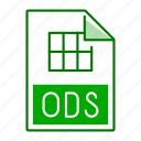 document, extension, file, format, ods
