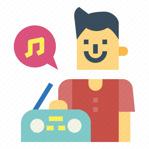 Listening, music, radio, people, listen icon - Download on Iconfinder