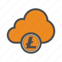 cloud, cryptocurrency, internet, litecoin