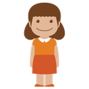 avatar, child, female, girl, kid, orange, person