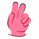 hand, peace, love, gesture, sign