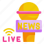 communication, information, live, microphone, news 