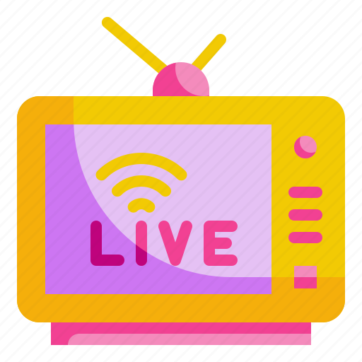 Electronics, live, screen, television, tv icon - Download on Iconfinder