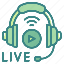 communications, headphone, live, microphone, streaming