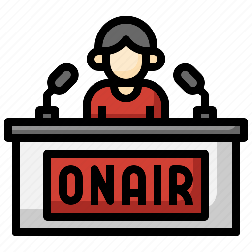 Onair, microphone, man, live, communication icon - Download on Iconfinder