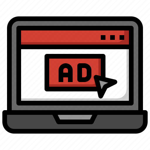 Online, advertising, ads, marketing, browser, laptop icon - Download on Iconfinder
