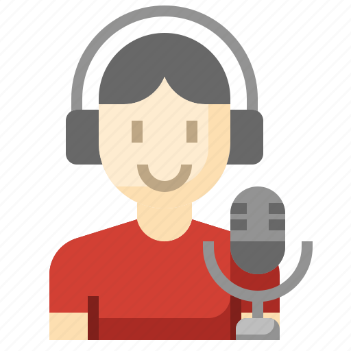 Broadcaster, broadcasting, microphone, man icon - Download on Iconfinder