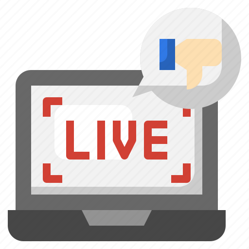 Dislike, live, laptop, comment, computer icon - Download on Iconfinder