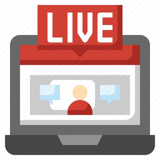 Live, streaming, entertainment, video, player, laptop icon - Download on Iconfinder
