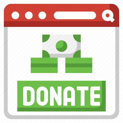 Online, donate, money, charity, browser, live icon - Download on Iconfinder