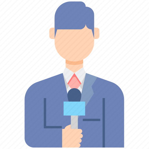 Broadcaster, person, man, newscaster icon - Download on Iconfinder