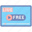 free, live, stream, web, page, play, button 