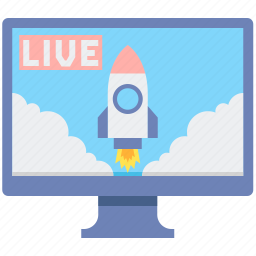 Live, rocket, launch, news, video, television, monitor icon - Download on Iconfinder