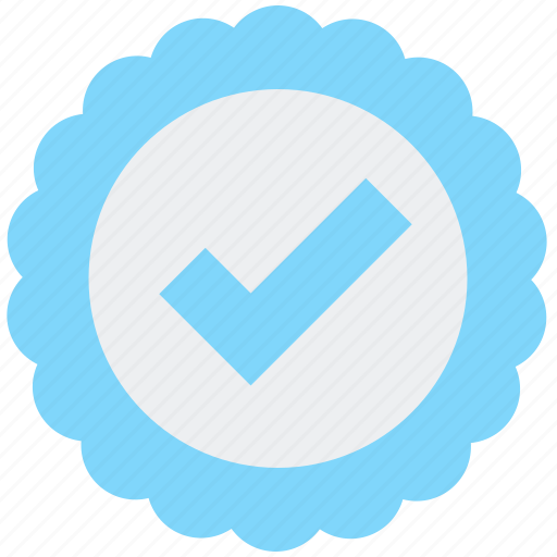 Verified, badge, blue, mark icon - Download on Iconfinder