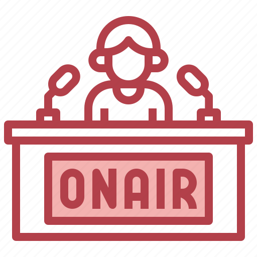 Onair, microphone, man, live, communication icon - Download on Iconfinder