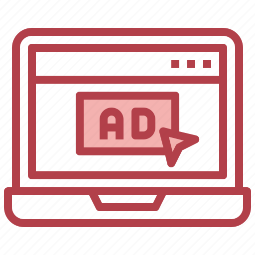 Online, advertising, ads, marketing, browser, laptop icon - Download on Iconfinder