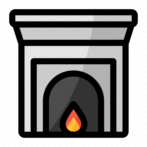 Fireplace, chimney, warm icon - Download on Iconfinder