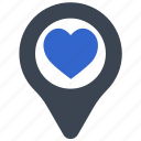 favorite, love, pin, location, heart, valentine