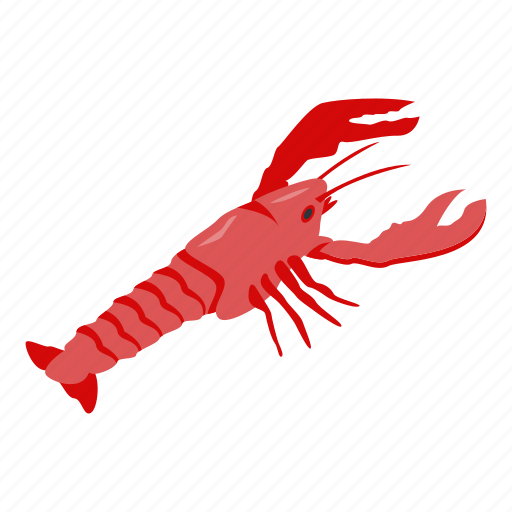 Cartoon, computer, food, isometric, lobster, red, vintage icon - Download on Iconfinder