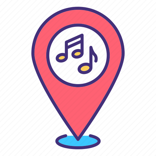Gps point, music, nightclub, entertainment icon - Download on Iconfinder
