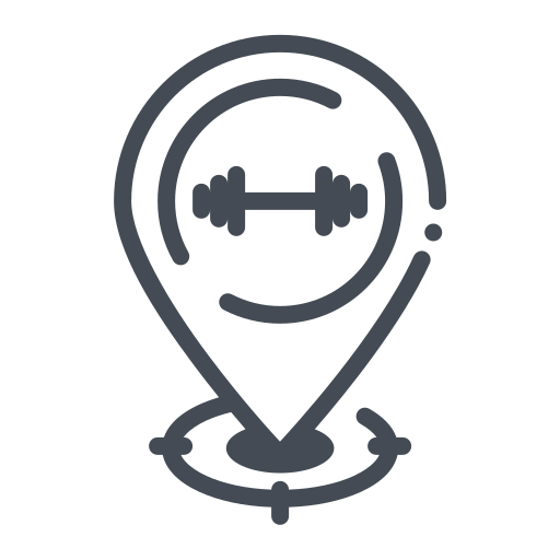 Gym, fitness, gps, location icon - Free download