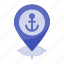 anchor, ocean, gps, location 
