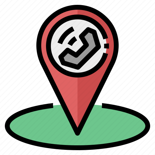 Emergency, call, phone, location, accident, map, point icon - Download on Iconfinder