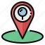 search, location, map, orientation, check, in 