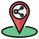 share, location, address, map, marker, placeholder