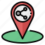 share, location, address, map, marker, placeholder 