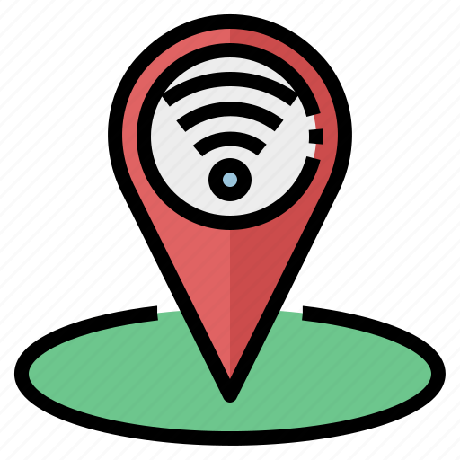 Wifi, internet, coverage, area, location, pin, map icon - Download on Iconfinder