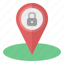 restricted, area, locked, location, address, gps