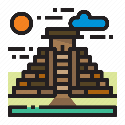 Building, chichen, itza, landmark icon - Download on Iconfinder