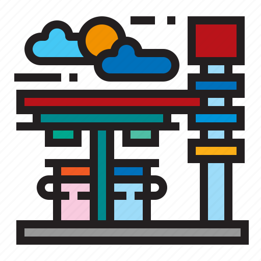 Building, gas, location, oil, station icon - Download on Iconfinder