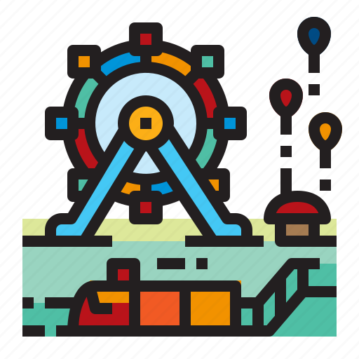 Amusement, building, location, park icon - Download on Iconfinder