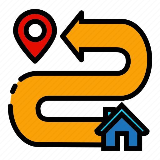 Home, location, map, pin, route icon - Download on Iconfinder