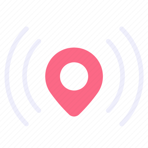 Echo, echolocation, location, pin, placeholder, radar, signal icon - Download on Iconfinder