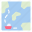 land, map, route, ship, shipway 