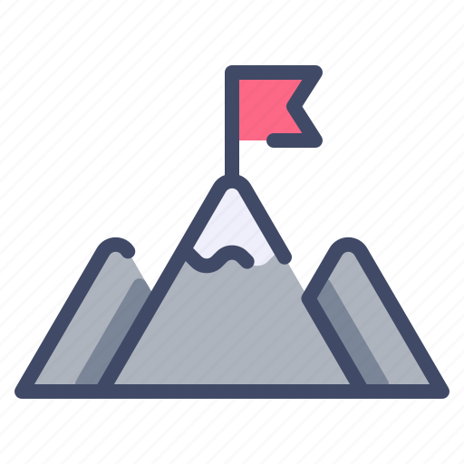 Achievement, flag, goal, mountain, success icon - Download on Iconfinder